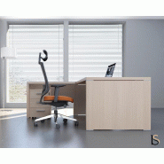 Bureau de direction avec retour Quando - MDD - 160, Chêne Canadien