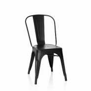 Chaise vantaggio brush noir mat HJH OFFICE - noir métal 645038