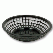 Corbeille ronde PP noir Ø20x5cm - par 12