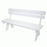 Décoshop26 - Banc de jardin hwc-l66 banc en bois banc de parc qualité gastronomique bois massif 148 cm blanc 04_0005834 - blanc Bois massif 30002615