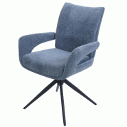 Décoshop26 - Chaise de salle à manger pivotante moderne accoudoirs enveloppants 90 x 60 x 60 cm confort d'assise ergonomique en 04_0009331 - 3000267