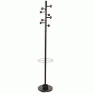 Décoshop26 - Porte-manteau moderne en métal noir avec 8 crochets avec boutons en bois d'hévéa 05_0000790 - noir 3000569569601 Décoshop26 - Porte-manteau moderne en métal noir avec 8 crochets avec boutons en bois d'hévéa 05_0000790 - noir 3000569569601