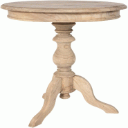 Décoshop26 - Table d'appoint ronde en bois de mindi massif 64 × 50 cm 10_0009137 - Bois massif 3000267031486