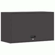 Helloshop26 - Armoire murale design moderne garage 90 x 40 x 53 cm avec serrure sécurisée en acier noir 02_0052833 - noir acier 3000237614671