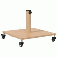 Helloshop26 - Base de parasol carrée design moderne extérieur 45 x 45 x 31 cm en acier bois clair 02_0058943 - Bois massif 3000240857539
