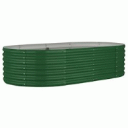 Helloshop26 - Jardinière bac lit surélevé plantes fleurs terrasse jardin de jardin acier enduit de poudre 152 x 80 x 36 cm vert 02_0039583 - 300021 Helloshop26 - Jardinière bac lit surélevé plantes fleurs terrasse jardin de jardin acier enduit de poudre 152 x 80 x 36 cm vert 02_0039583 - 300021