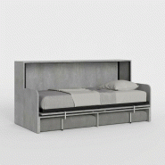 Itamoby Éclairage simple et escamotable Kando avec canapé-lit et matériaux testés, gris - gris 8050598301234