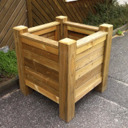 Jardinières bois EVOLUTION (En Kit Ã  monter, 48 cm, 100 x 100 x 48)