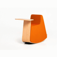 Pouf Platero à bascule avec tablette en bois Forma5 Pouf Platero à bascule avec tablette en bois Forma5