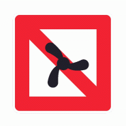 Panneau A12 - Navigation interdite aux bateaux motorisés - fluvial