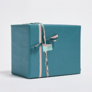 Papier cadeau kraft lisse bleu canard 0,70 x 100 m