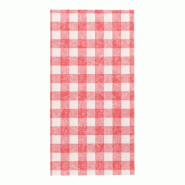 Papstar 250 serviettes « ROYAL Collection », pliage 1/8, 40 cm x 40 cm, rouges, à carreaux Vichy - rouge papier 37380-C