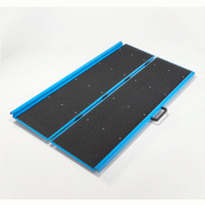 Rampe d'accès pliable en aluminium - 1,06m - Charge Maxi 450kg - Antidérapant noir_0