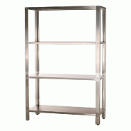 Romux® Étagère de stockage en Acier Inoxydable avec 4 Étagères Perforées 1200x500x1800 mm | Étagères Métallique de Cuisine | Rayonnage 4 nive