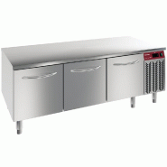 Soubassement réfrigéré, 3 tiroirs gn 1/1-h 200 mm - 1600x700x570/61... - PN77/R316G-9B