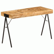 VidaXL Table à écrire Bois de manguier massif 118 x 50 x 75 cm Modèle Atlas Line Plus - Bois massif 246338