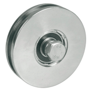 Roue à rainure ronde de 100 mm avec rainure de 8 mm pour le câble avec boulon et écrou Roue à rainure ronde de 100 mm avec rainure de 8 mm pour le câble avec boulon et écrou