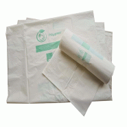 250 sacs déchets compostables 60 litres - Norme EN13432 - Blanc - Réf : SDECHEBC-PG25/OKC - Poly.Green 250 sacs déchets compostables 60 litres - Norme EN13432 - Blanc - Réf : SDECHEBC-PG25/OKC - Poly.Green