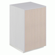 Angle de comptoir Vertigo T01 MDF naturel et noyer clair 60x60x93 cm