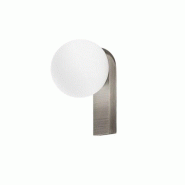 Applique LED en Aluminium et Verre Soufflé, Gris Titane, 8W 3000K, Design Moderne et Élégant pour Intérieur et Extérieur - Luminaire par Perenz -