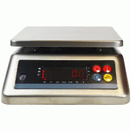 Balance commerciale avec double afficheur - 30 kg x 2 g - plateau inox 225 x 185 mm - tare et remise à zéro_0