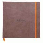 Cahier souple Rhodiarama chocolat 190x250 / B5, 160p./80 feuilles ivoire 90 g/m², ligné - marron 117503C