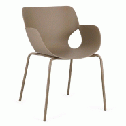 Chaise avec accoudoir Lennox taupe 57 x 59 x 82 cm - par 4