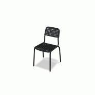 Chaise in & out Tube 4 pieds - noir