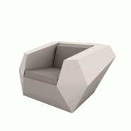 Fauteuil lounge design in & out FAZ - tortora