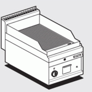 Fry-Top à gaz rainurée en ACIER - Série 650 - L400 | Lotus - FTR-4G