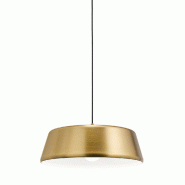 Gea Luce Lampe À Suspension Blanca S/P - Design Moderne En Aluminium Finition Laiton, Connexion E27 Max 60W, Idéale Pour Les Environnements Intérie