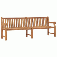Helloshop26 - Banc de jardin meuble de patio d'extérieur terrasse 228 x 69 x 92 cm bois de teck solide 02_0011304 - 3000619747768