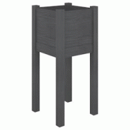 Helloshop26 - Jardinière bac lit surélevé plantes fleurs terrasse jardin d'extérieur 31 x 31 x 70 cm bois de pin massif gris 02_0038545 - 30002177 Helloshop26 - Jardinière bac lit surélevé plantes fleurs terrasse jardin d'extérieur 31 x 31 x 70 cm bois de pin massif gris 02_0038545 - 30002177