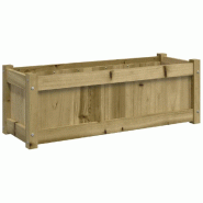 Helloshop26 - Jardinière bac lit surélevé plantes fleurs terrasse jardin d'extérieur 90 x 31 x 31 cm bois de pin imprégné marron 02_0038565 - ma