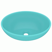 Helloshop26 - Lavabo vasque ovale de luxe 40x33 cm céramique Vert clair mat 02_0002667 - 3000101661534
