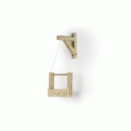 HORTALIA Jardinière suspendue Woody 1B en bois traité pour l’extérieur - marron Bois massif 500110 HORTALIA Jardinière suspendue Woody 1B en bois traité pour l’extérieur - marron Bois massif 500110