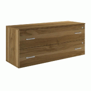 Meuble 2 tiroirs avec serrures 120x42x51,4cm olivier