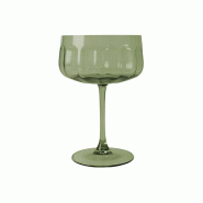 Novastyl - Lot De 4 Coupes Riviera 36.5cl En Verre Vert - vert verre 3256391043547