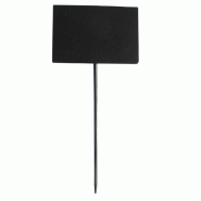 Pique ardoise noir bambou 8x5,4x18cm (dont H.9cm du pique) - par 5