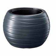 Prosperplast - Pot rond avec réservoir 25 L Maze en plastique, coloris Anthracite, 39,6x39,6x26 cm - gris plastique ZA1515
