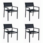 Resol garbar MAMBA Fauteuil Intérieur, Extérieur Set 4 Noir - noir multi-matériau 20197 Resol garbar MAMBA Fauteuil Intérieur, Extérieur Set 4 Noir - noir multi-matériau 20197