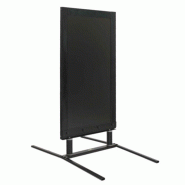 Stop trottoir sur ressorts - Dimensions 1280x650 mm - Métal - Ardoise 970x520 mm - Double face - Résistant aux vents - Bois certifié PEFC - Fabrication française_0