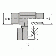 Té orientable mâle BSP x femelle tournant BSP x mâle BSP - BTMFO00002 - TMFBSP OR 1/8