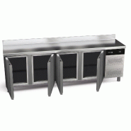 Table réfrigérée positive adossée GN 1/1 profondeur 700 - 4 portes | Fagor - CCP-4G