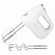 Batteur à main Emerio 250 W – Fonction Turbo – 6 vitesses – Fouets et crochets pétrisseurs inox – HM-124178 Blanc - blanc plastique 7333282032982