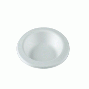 Betik Ecoline – 800 unités – Assiette creuse à bord large bagasse blanc  – Ø 22 cm - blanc Bagasse 1011270