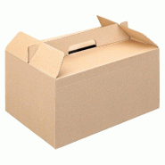 Boite transport repas 'The Pack' 330 G/M2 24,5x13,5x12 cm narurel carton ondulé