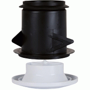 Bouche d'extraction et insufflation plastique réglable avec manchon placo 3 griffes - Ø 125 mm - AXELAIR - BRP125