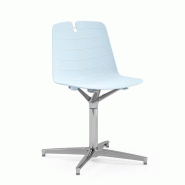 Chaise de réunion Mindy avec pied chromé. - Bleu clair_0