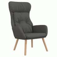 Chaise de relaxation Gris foncé Tissu Modèle Orion Chic - 341291